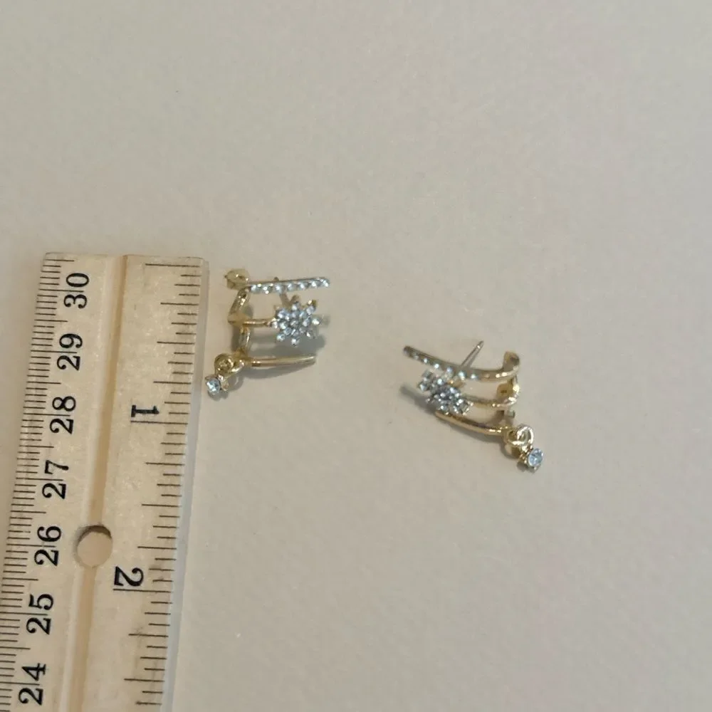 Diamond decor earrings M1073